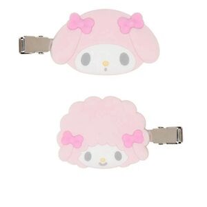 My Melody Besties Flocked Mini Hair Clip Set